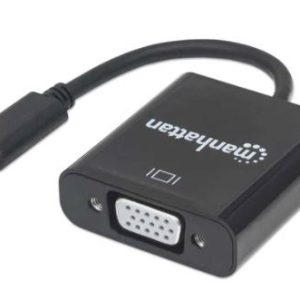 151771 Convertidor USB-C a VGA; Convierte una señal USB-C a una pantalla VGA, soporta resoluciones de hasta 1920x1080p a 60Hz