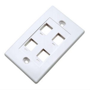 163316 Tapa para caja de 4 salidas, color Blanco. Montaje a ras de pared.