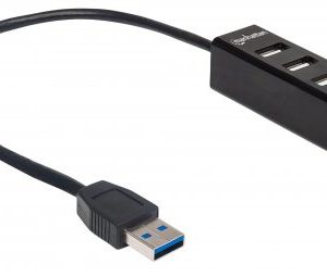 163828 Hub combo USB 3.0 / 2.0, 1 puerto USB de SúperVelocidad 3.0 y 3 puertos de AltaVelocidad 2.0