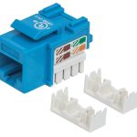 210546 JACK RJ45 CAT5E KEYSTONE DE IMPACTO AZUL, Para uso con cable sin blindar (UTP) Cat5e, Compatible con herramientas de impacto 110 y Krone