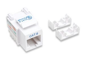 210591 JACK RJ45 CAT6 KEYSTONE DE IMPACTO BLANCO. Para uso con cable sin blindaje (UTP) Cat6, Compatible con herramientas de ponchado 110 y Krone
