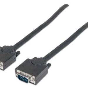312721 Cable para monitor SVGA HD 15 macho a HD 15 macho,Longitud 4.5 m, Color Negro.