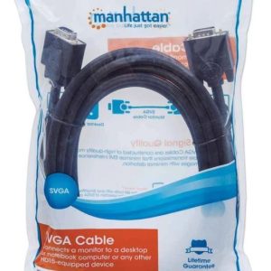 312721 Cable para monitor SVGA HD 15 macho a HD 15 macho,Longitud 4.5 m, Color Negro.