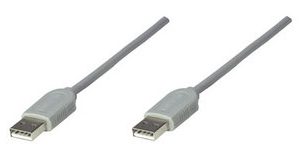 317887 Cable USB A a A, gris, 1.8 m. onecta un hub o dispositivo USB a un hub USB o a una computadora compatible USB