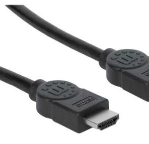 323215 Cable HDMI 4K de Alta Velocidad con Canal Ethernet, Macho a Macho, Blindado, Negro, 2 m