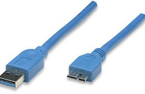 325424 Cable para Dispositivos USB Micro-B de SúperVelocidad; USB 3.2 Gen 1, A Macho/ SuperSpeed Micro-B Macho, 5 Gbps, 2 m, Azul