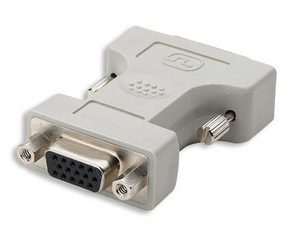 328883 Adaptador de Vídeo Digital DVI-I Macho a VGA hembra, Compatible con interfaces DVI-I y DVI-D