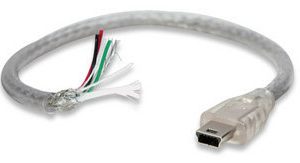 333412 Cable USB 2.0, A macho a Mini-B macho, 480 Mbps, 1.8 m, Plateado translúcido