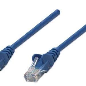 342599 Cable de red, Cat6, UTP RJ45 Macho / RJ45 Macho,2.0 m,Color Azul,Contactos con baño de oro para una mejor conexión.