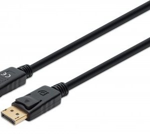 355575 Cable DisplayPort 8K, Macho a Macho, Longitud 2 m Contactos chapados en oro, Forro de PVC, Longitud 2m.
