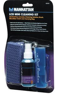421010 Mini Equipo de Limpieza para LCD, Libre de alcohol, Inlcuye solución de limpieza, brocha y paño de microfibra.