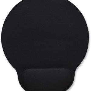 434362 Mouse Pad con Descansa Muñecas,el material de gel promueve la posición adecuada de la mano y la muñeca, Color negro