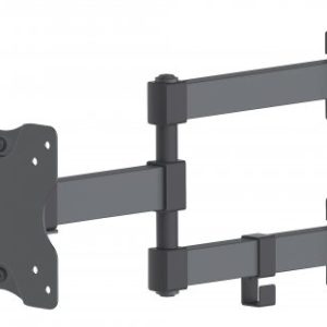 461382 Soporte para monitor de pared, movimiento articulado, pantalla plana de 13 a 27 pulgadas, máximo 20 kg Se despliega hasta en 35.4 cm