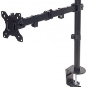 461542 Soporte de escritorio para monitor soporta monitores de 13 a 32 pulgadas, hasta 8 kg, movimiento de brazos de doble articulación, negro