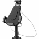 462112 Soporte con seguro antirrobo para tabletas de 7.9 a 10.5 pulgadas, rotación de 360°, inclinación +/- 70°, giro de 330°, candado con dos llaves, negr