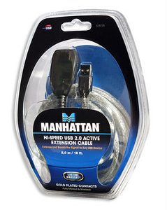 519779 Cable Extensión Activa USB de Alta Velocidad 2.0m Encadenable, A Macho / A Hembra, 5 m