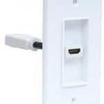 771719 Placa de pared HDMI de un puerto, Compatible con cajas de montaje de distribución sencilla, ranuras y cajas montadas en pared.