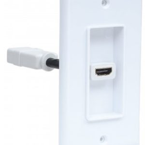 771719 Placa de pared HDMI de un puerto, Compatible con cajas de montaje de distribución sencilla, ranuras y cajas montadas en pared.