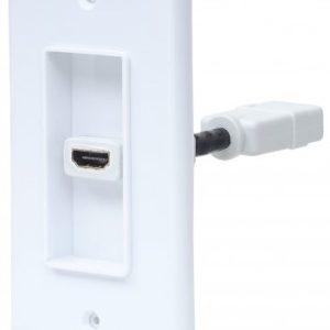 771719 Placa de pared HDMI de un puerto, Compatible con cajas de montaje de distribución sencilla, ranuras y cajas montadas en pared.