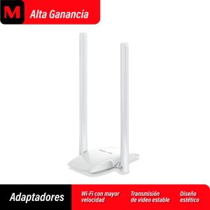 ADAP. MICRO USB 300MBPS MERCUSYS MW300UH CON ANTENAS DE ALTA GANANCIA PARA PROPORCIONAR CONEXIONES MÁS RÁPIDAS