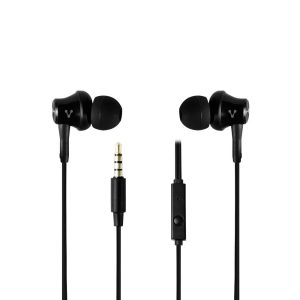 AUDIFONOS VORAGO EP-104 3.5MM NEGRO MANOS LIBRES ALMOHADILAS&nbsp;INTERCAMBIABLES