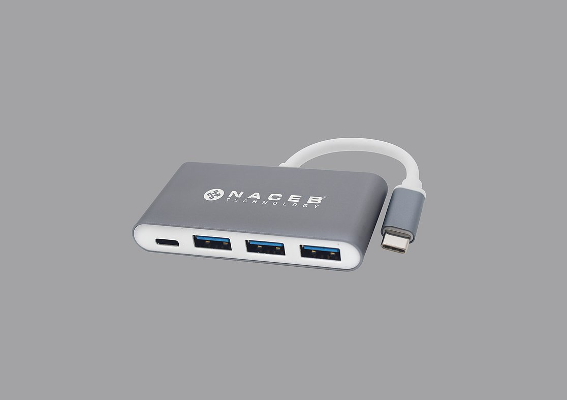 Adaptador NACEB HUB TIPO C A USB 3.0 NA-0112