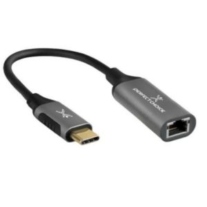 Adaptador USB-C a ETHERNET RJ45 PERFECT CHOICE PC-101277, USB C, RJ45, Negro