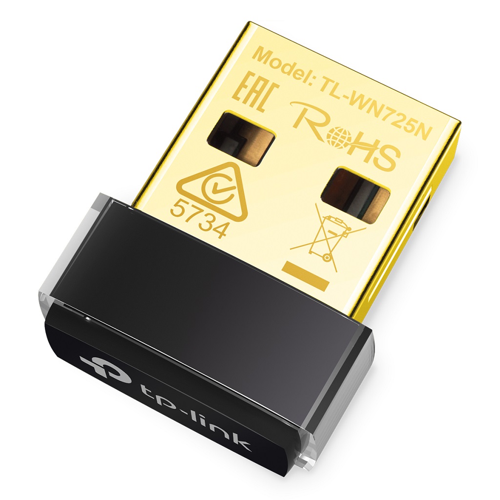 Adaptador USB Nano TP-LINK inalámbrico TL-WN725N, USB, 150 Mbit/s, Negro