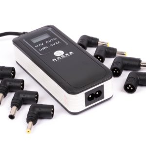 Adaptador de corriente Naceb Technology, Negro, Adaptador de corriente, Universal