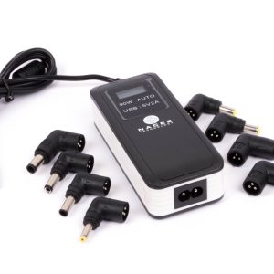 Adaptador de corriente Naceb Technology, Negro, Adaptador de corriente, Universal