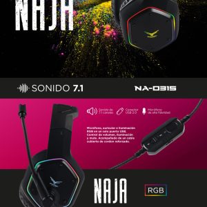 Audífonos Gamer 7.1 RGB NAJA NA-0315 NACEB TECHNOLOGY
