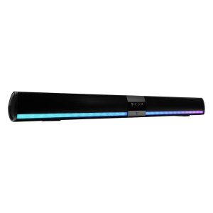 BARRA DE SONIDO PORTATIL VORAGO BSP-450 BT/TF/AUX 3.5MM/USB/COAXIAL RGB TIPOC 2x5W RMS CONTROL REMOTO&nbsp;