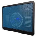 Base Enfriadora, Luz Led, Angulo Ajustable, 1 Hub USB, 9 a 15 Pulgadas , Negro-Azul, BROBOTIX 044695A