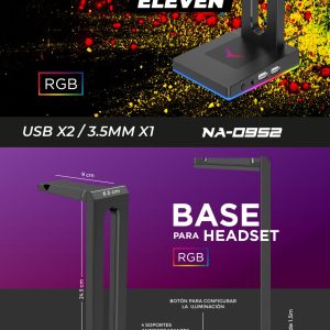 Base para Headset Naceb Technology NA-0952, Negro