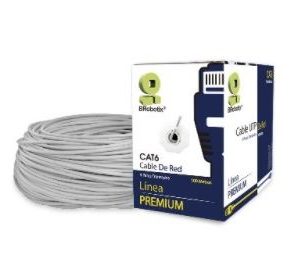 Bobina UTP, CAT6, 100 m, Interior, Gris, CCA, BROBOTIX 062410