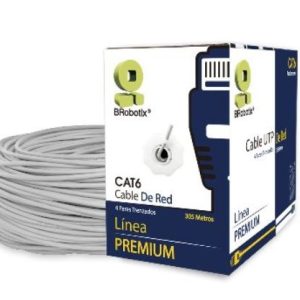 Bobina UTP, Cat6, 305 m, Interior, Gris, CCA, BROBOTIX 062435
