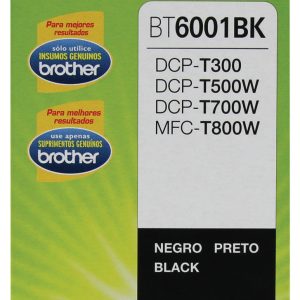 Botella de tinta Negra Brother BT6001BK, compatible solo con equipos DCPT300, DCPT500W, DCPT700W, MFCT800W