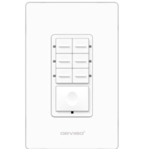 Botonera de 7 Escenas Inteligente Orvibo T10S7ZW-1UO, Color blanco, Inalámbrico y alámbrico, Wi-Fi, 2400 MHz, 120 - 270