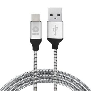 CABLE USB V3.0 TIPO C BROBOTIX 180501, USB C, USB A, 1 m, Plata