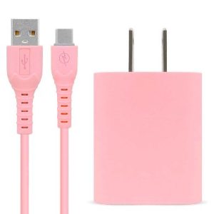 COMBO CARGA RÁPIDA: CARGADOR USB V3.0 + CABLE USB TIPO C. EDICIÓN ESPECIAL "PINK" (6001332), Brobotix