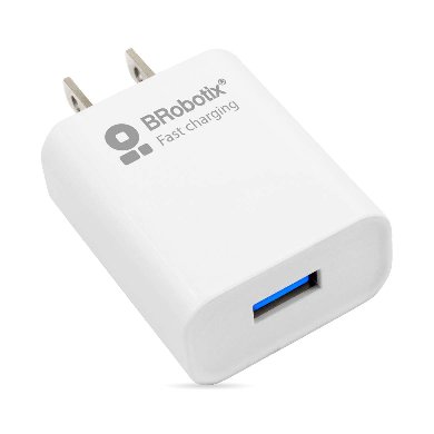 COMBO CARGA RÁPIDA: CARGADOR USB V3.0 + CABLE LIGHTNING. BLANCO (6001349), Brobotix