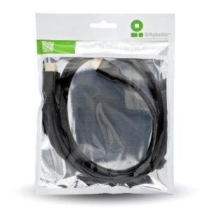 Cable HDMI V2.0, 1.8 m, 2-4K, HDMI/HDMI, Macho/Macho, Negro. BROBOTIX 963486