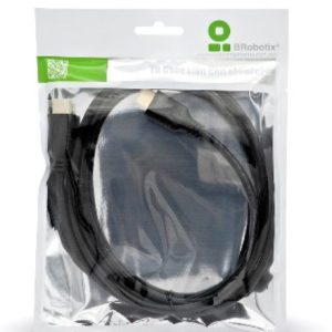 Cable HDMI V2.0, .90 m, 2-4K, HDMI/HDMI, Macho/Macho, Negro. BROBOTIX 558933