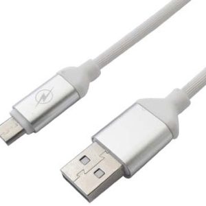 Cable USB 2.0 a Micro 2.0 BROBOTIX 161208B, USB, Micro USB, Color blanco