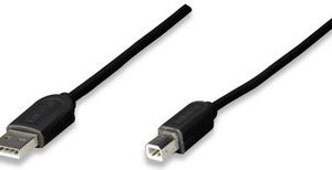 Cable USB A a B (342650) Negro/Blanco, Economico 1.8 M