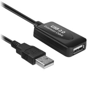 Cable USB V2.0 Extensión Activa BROBOTIX 6000670, 5 m, Negro