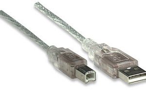 Cable USB tipo B MANHATTAN, 3 m, USB A, USB B, Macho/Macho
