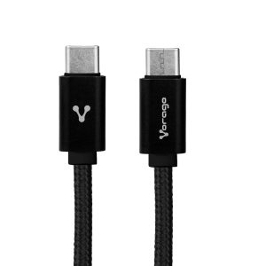Cable VORAGO CAB-124-BK, USB C, USB C, Macho/Macho, 1 m, Negro
