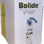 Cable de red UTP Bolide Categoría 6 BP0033/CAT6/CCAM-100, bobina de 100 mts, CCAM (Copper Clad Aluminum Magnesium), cubierta de PVC, calibre 23AWG
