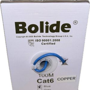 Cable de red UTP Bolide Categoría 6, BP0033/CAT6/CMX-100, bobina de 100 mts, 100% cobre, 550Mhz, cubierta de PVC
